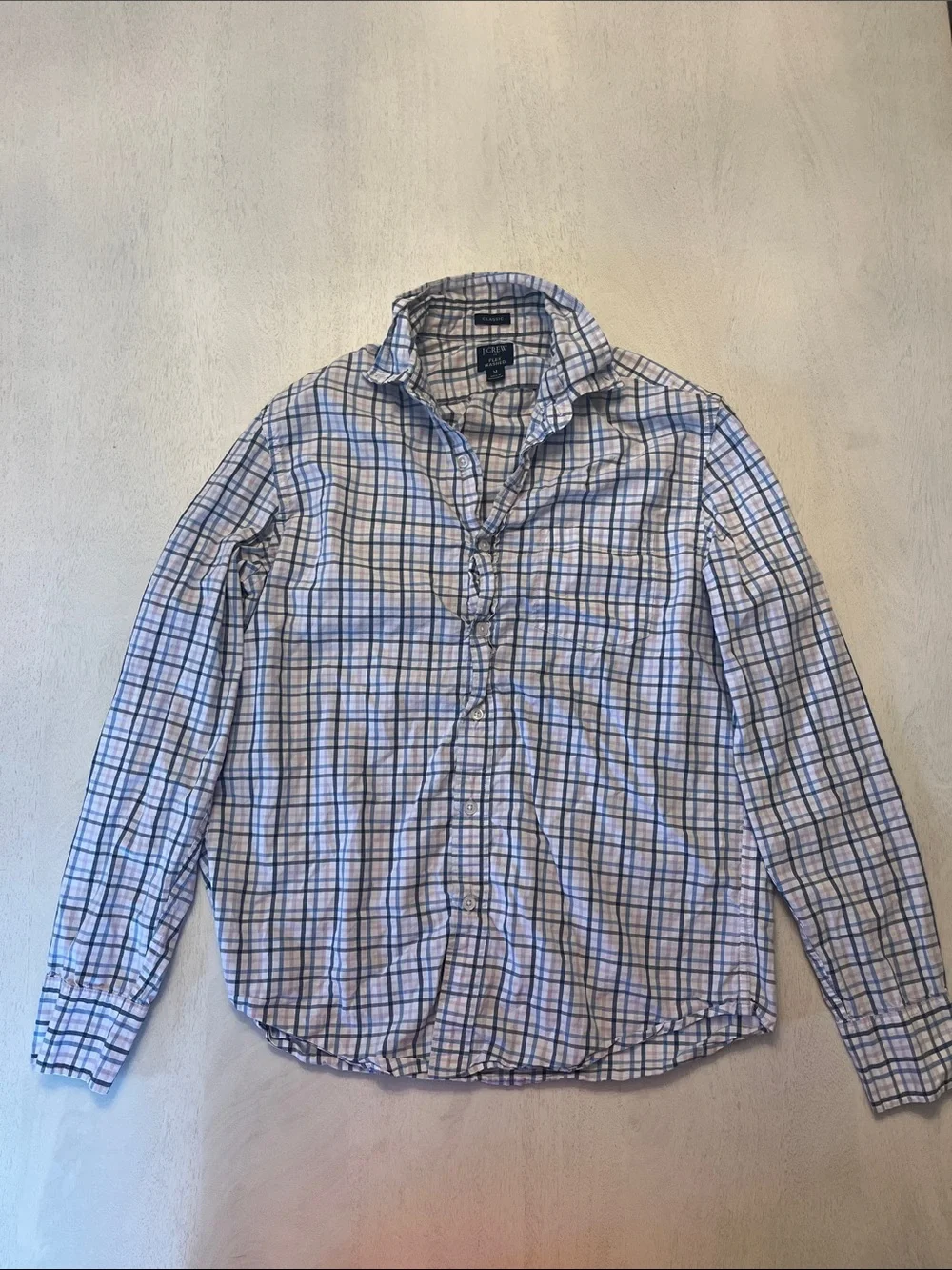 J. Crew Men’s Classic Dress Shirt Flex Washed Size Medium